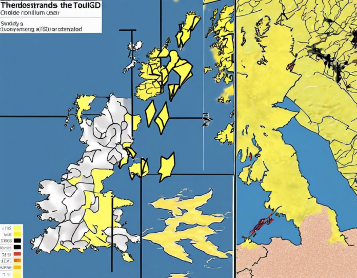 Yellow Warning Issued UK Thunderstorms Forecast Sunday